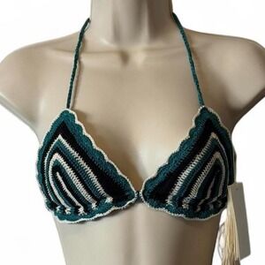 Ulla Johnson Crochet Bikini Top, Women's Size M